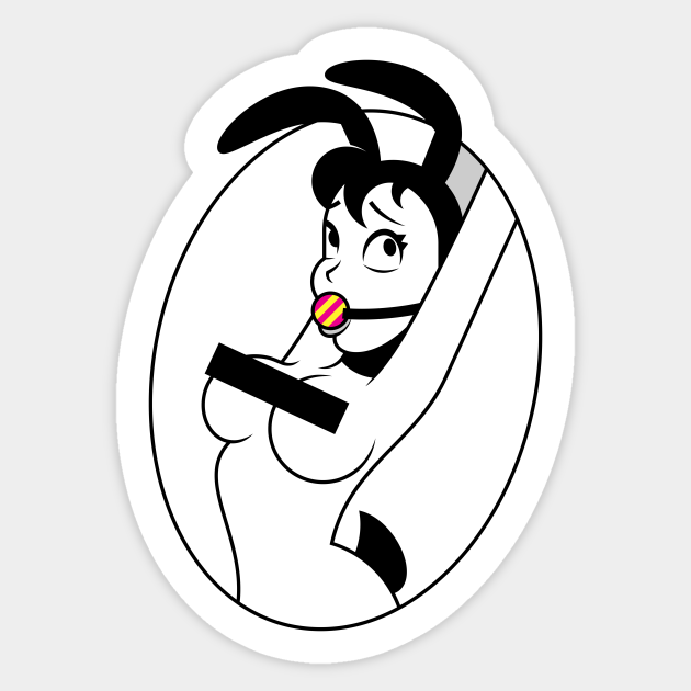 Bound Bunny - Bondage - Sticker | TeePublic